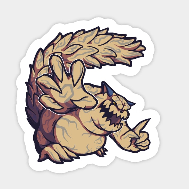 Shukaku, the One-Tailed Beast Sticker by Ginboy